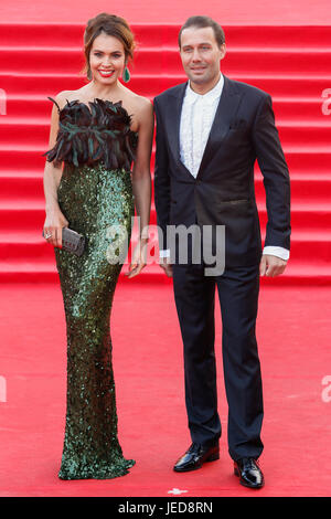 Moscou, Russie. 22 Juin, 2017. L'actrice Daria Moroz à la cérémonie d'ouverture de la 39e Festival International du Film de Moscou à l'extérieur du théâtre Rossiya. Credit : Victor/Vytolskiy Alamy Live News Banque D'Images