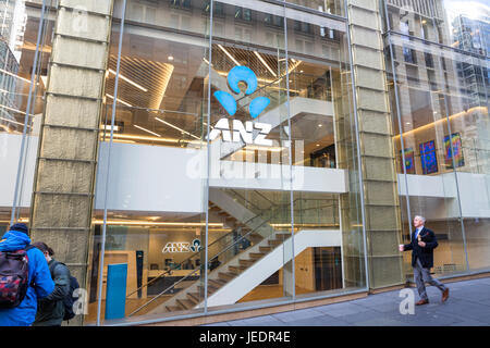 Succursale de la banque ANZ à Martin Place, Sydney, Australie Banque D'Images