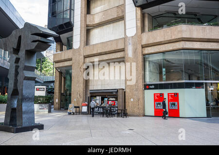 NAB et bureaux de banque machines ATM dans George Street, Sydney, Australie Banque D'Images