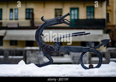 Dragon symbole de la capitale slovène Banque D'Images