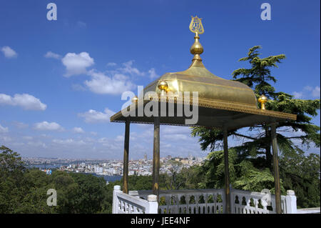 La Turquie, Istanbul, palais de Topkapi, baldaquin du sultan Ibrahim, vue, Banque D'Images