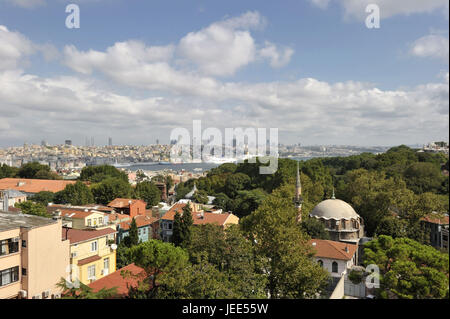 La Turquie, Istanbul, Vieille Ville, vue sur la partie de la ville de Sultanahmet, Banque D'Images