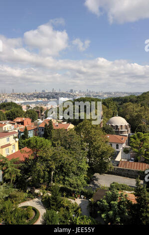 La Turquie, Istanbul, Vieille Ville, vue sur la partie de la ville de Sultanahmet, Banque D'Images