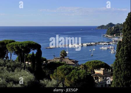 L'Italie, Ligurie, Riviera Tu le Levant, voir à Santa Margherita Ligure, Banque D'Images