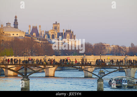 France, Paris, pont des Beaux Arts, Seinebrücke, Banque D'Images