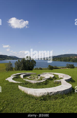 L'Autriche, chambre de sel, crazy lake, la sculpture sur pierre, forcer l'espace, Banque D'Images