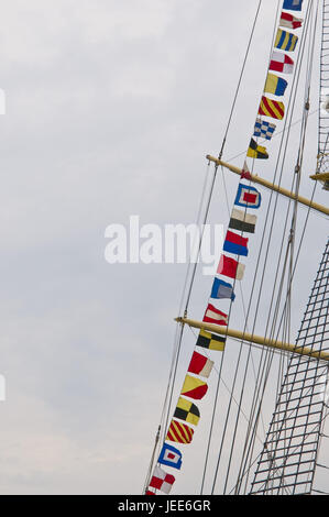 Mât de navire, pendentif, encoche, détail, Banque D'Images