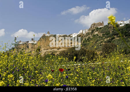 Vieille Ville, montagne, Arcos de la Frontera, Andalousie, Espagne, Banque D'Images