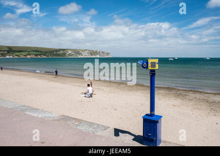 Swanage est une ville et une paroisse civile dans le sud-est de Dorset, Angleterre. Il est situé à l'extrémité orientale de l'île de Purbeck, Banque D'Images