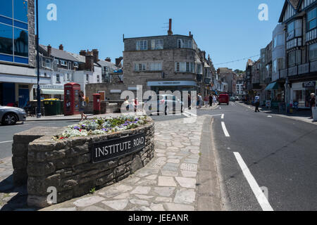 Swanage est une ville et une paroisse civile dans le sud-est de Dorset, Angleterre. Il est situé à l'extrémité orientale de l'île de Purbeck, Banque D'Images