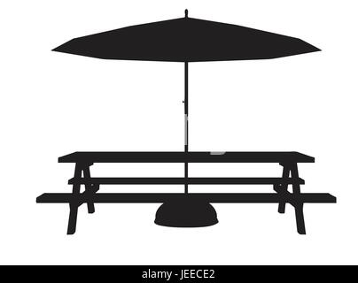 Vecteur EPS 10 illustration de banc de la silhouette sur fond blanc Illustration de Vecteur
