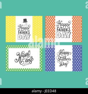 Carte de souhaits avec les pères day message Illustration de Vecteur