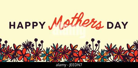Carte de fête des mères avec happy mothers day message Illustration de Vecteur