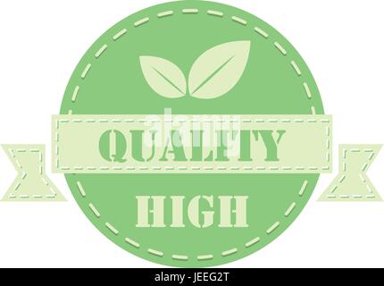 Haute qualité de l'étiquette verte Illustration de Vecteur