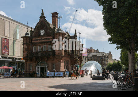 Cafe Nero, ticket de métro, ex bureau St Enoch square, Glasgow, Ecosse, Royaume-Uni, Banque D'Images