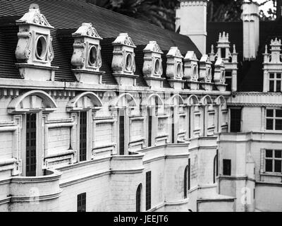Les portes et fenêtres de bâtiment Chateau de Chenonceau, Loire Valley, en français Banque D'Images
