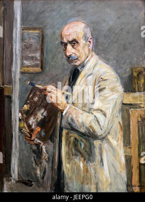 Max Liebermann (1847-1935), autoportrait du peintre dans l'ensemble (Selbstbildnis im Malkittel), 1922 Banque D'Images