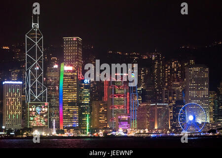 Vue horizontale de l'île de Hong Kong, Chine. Banque D'Images