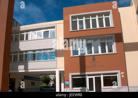 Hôtel de ville, l'Eco, province de La Corogne, une région de Galice, Espagne, Europe Banque D'Images