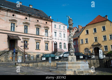 Statue de st Maternus Poznań, Lwówek Śląski, comté de Basse-silésie, Pologne Banque D'Images