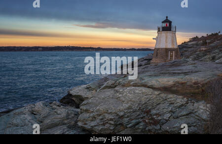 Phare de Castle Hill en jaune Banque D'Images