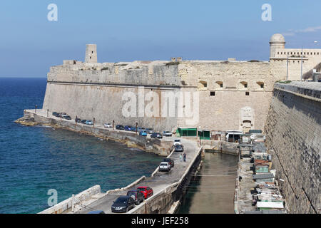 Vue de Saint Grégoire, Bastion Fort Saint-elme, La Valette, Malte Banque D'Images