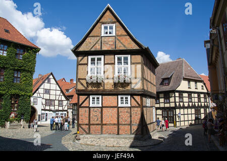 Maison à Quedlinburg, Saxe-Anhalt, la République fédérale d'Allemagne, Haus à Quedlinburg, Sachsen-Anhalt, Bundesrepublik Deutschland Banque D'Images