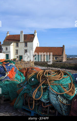 Pittemweem, port sur la côte est de l'Ecosse, l'Angleterre, en février., Hafen an der Ostküste Schottlands, im Februar. Banque D'Images