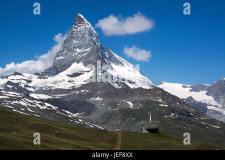 Le Mont Cervin en Suisse est l'une des plus hautes montagnes des Alpes avec 4478 mètres de hauteur., Das Matterhorn in der Schweiz ist mit 4478 H Metern Banque D'Images