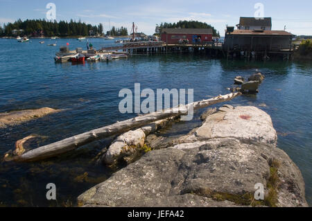 Cinq îles Harbour. Cinq îles, Maine, USA Banque D'Images