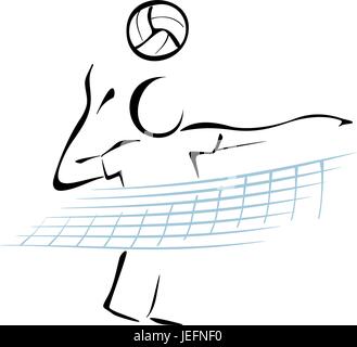 Joueur de volley-ball Illustration de Vecteur