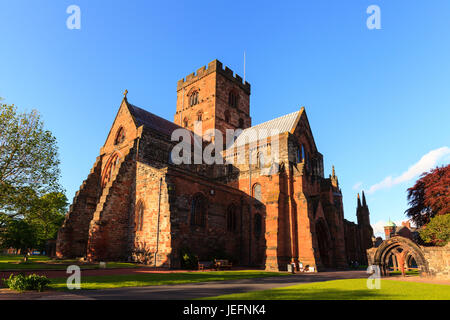 Cathédrale de Carlisle Cumbria situé dans le nord de l'Angleterre remonte au 12ème siècle et est le deuxième plus petit d'Angleterre, l'ancienne cathédrale. Banque D'Images