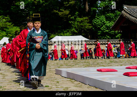 Cérémonie de Jongmyo Daeje Banque D'Images