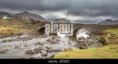 Pont de Sligachan, Isle of Skye, Scotland, UK, Europe. Banque D'Images