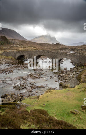 Pont de Sligachan, Isle of Skye, Scotland, UK, Europe. Banque D'Images