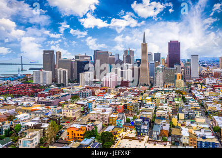 San Francisco, Californie, États-Unis d'horizon de la ville. Banque D'Images
