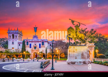 San Diego, Californie, USA Park à l'aube. Banque D'Images