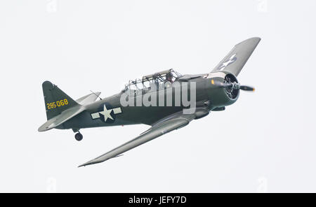 North American Aviation T-6 Texan formation avancée seule hélice avion militaire. Banque D'Images