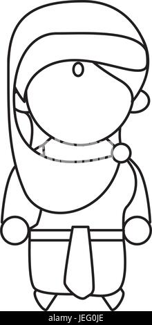 Femme indienne cartoon Illustration de Vecteur