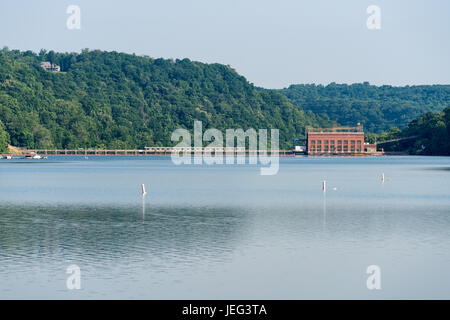 Lynn Lake hydro electric power station Morgantown WV Banque D'Images