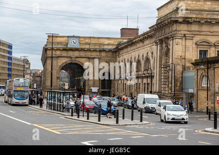 Newcastle-upon-Tyne, Angleterre, Royaume-Uni. La gare, 1850 dédié par la reine Victoria. Banque D'Images