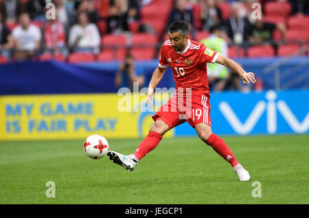 Kazan, Russie. 24 Juin, 2017. La Russie# s Alexander Samedov en action au cours de la phase de groupes match opposant le Mexique contre la Russie à l'Arena de Kazan Kazan, Russie, 24 juin 2017. Photo : Marius Becker/dpa/Alamy Live News Banque D'Images