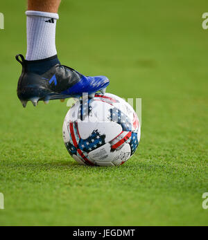 Houston, TX, USA. 23 Juin, 2017. Une balle de MLS au cours d'un match de Major League Soccer entre le Dynamo de Houston et le FC Dallas au stade BBVA Compass à Houston, TX. Chris Brown/CSM/Alamy Live News Banque D'Images