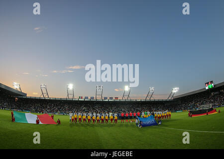 24 juin 2017, Cracovie, Pologne, l'UEFA European U-21 championnats de football, l'Italie et l'Allemagne ; Banque D'Images