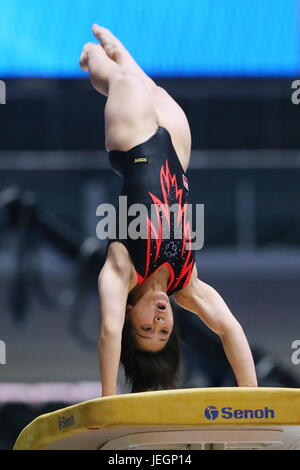 Takasaki Arena, de Gunma, au Japon. 25 Juin, 2017. Mai Murakami, 25 juin, 2017 - La gymnastique artistique : la 71th Japon Tous les appareils de gymnastique artistique championnat, Women's Vault finale à Takasaki Arena, Gunma, au Japon. Credit : Sho Tamura/AFLO SPORT/Alamy Live News Banque D'Images