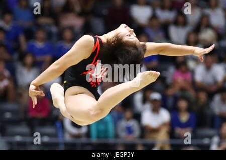 Takasaki Arena, de Gunma, au Japon. 25 Juin, 2017. Mai Murakami, 25 juin, 2017 - La gymnastique artistique : la 71th Japon Tous les appareils de gymnastique artistique championnat, Women's étage final à Takasaki Arena, Gunma, au Japon. Credit : Sho Tamura/AFLO SPORT/Alamy Live News Banque D'Images