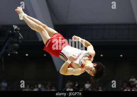 Takasaki Arena, de Gunma, au Japon. 25 Juin, 2017. Kato Ryohei, 25 juin, 2017 - La gymnastique artistique : la 71th Japon Tous les appareils de gymnastique artistique championnat, Men's étage final à Takasaki Arena, Gunma, au Japon. Credit : Sho Tamura/AFLO SPORT/Alamy Live News Banque D'Images