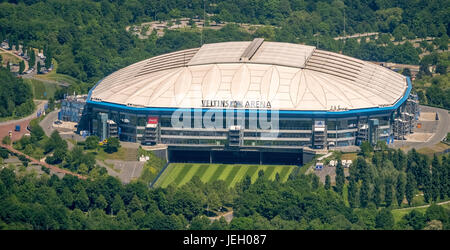 Veltins Arena, stade de Schalke, Bundesliga, stade champ Schalker, Gelsenkirchen, Ruhr, Rhénanie du Nord-Westphalie Banque D'Images