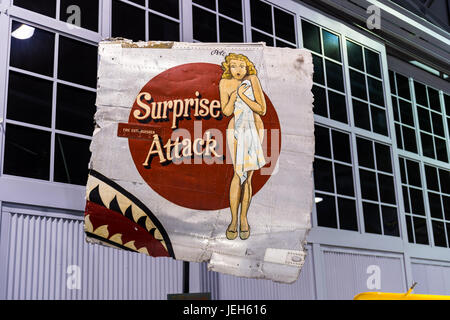 Oshkosh, WI - 3 mars 2017 : un morceau de nose art de guerre d' avions attaque surprise Banque D'Images