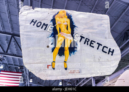 Oshkosh, WI - 3 mars 2017 : un morceau de nose art de guerre d' avion Dernière ligne droite Banque D'Images